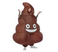 Inflatable Poo Costume Adults Mens Stag Night Fancy Dress Poop Emoji