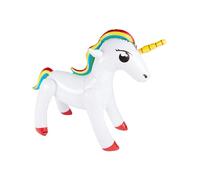 Smiffys Inflatable Unicorn, White 90cm/35in, Hawaiian Luau Fancy Dress, Unicorn Dress Up Accessories