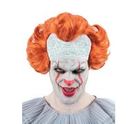 IT Chapter Two Pennywise Wig Latex Bald Head Adults Halloween Clown Fancy Dress