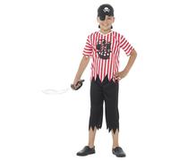 Smiffys Jolly Pirate Costume Set in Dark Red | Size: 10-12 Years Smiffys Dark Red 10-12 Years