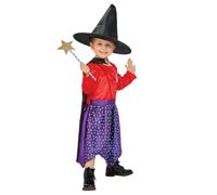 Smiffys Julia Donaldson Room on the Broom Costume for Kids, Dress, Cape, Hat, Hair Clip, and Wand, Officially Licensed with Book Quote Detail, Ideal for Halloween and World Book Day