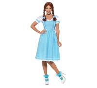 Smiffys Kansas Country Girl Costume, Blue & White (Size S)