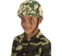Smiffys Kids Army Camo Helmet, Boys Fancy Dress, Army Dress Up Hats
