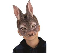 Smiffys Kids Brown Rabbit Mask on Elastic, Children's Animal Fancy Dress, Child Dress Up Masks