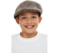 Smiffys Kids Flat Cap, Brown & Black, Boys Fancy Dress, Child Dress Up Hats