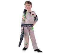 Smiffys Kids Ghostbusters Costume - Grey Jumpsuit & Inflatable Proton Pack - 1984 Retro Film Fancy Dress Outfit for Boys - Halloween Paranormal Investigator Dress-Up - Age 10-12