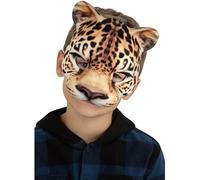 Smiffys Kids Leopard Mask on Elastic, Children's Animal Fancy Dress, Child Dress Up Masks