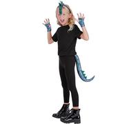 Smiffys Kids Purple Metallic Dragon Kit with Headband, Cuffs & Tail, Halloween Child Fancy Dress, Dragon Dress Up Accessories