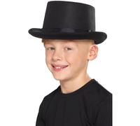 Smiffys Kids Top Hat, Black , Boys Fancy Dress, Child Dress Up Hats