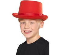 Kids Size Circus Clown Red Top Hat