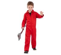 Smiffys Kids Unisex Red Boiler Suit Costume All in One Jumpsuit Children’s Fancy Dress Outfit for Halloween and TV Movie Characters, Age 12+