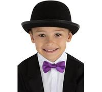 Smiffys Kids Victorian Bowler Hat, Black , Boys Fancy Dress, Child Dress Up Hats