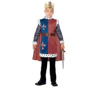 Smiffys Children King Arthur Medieval Costume Red - Medium Fancy Dress 7-9 Years