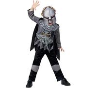 Smiffy's Large 10-12 years Deluxe Skeleton Knight Fancy Dress Costume 56428- New
