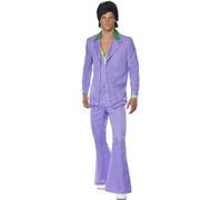 Mens Lavender 70's Suit Fancy Dress Costume Disco Fever Groovy Dance Party