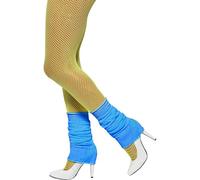 Smiffys Legwarmers, Neon Blue , 1980's Fancy Dress, Adult Dress Up Accessories