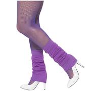 Smiffys Legwarmers, Purple , 1980's Fancy Dress, 1980s Dress Up Accessories