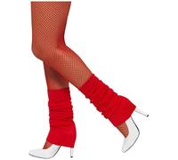 Smiffys Legwarmers, Red , 1980's Fancy Dress, 1980s Dress Up Accessories Halloween