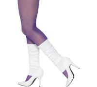 Smiffys Legwarmers, White , 1980's Fancy Dress, 1980s Dress Up Accessories