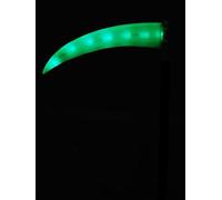Smiffys Light Up Green LED Scythe Adjustable Halloween Fancy Dress Prop for Adults and Kids Grim Reaper Costume Accessory with Glowing Blade Effect Ideal for Trick or Treat and Themed Events
