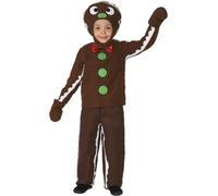 Smiffys Little Gingerbread Man Costume, Brown, M - Age 7-9 Years