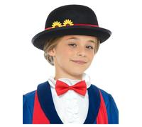Smiffys Little Victorian Nanny Kit with Hat & Bow Tie, Girls Fancy Dress, Child Dress Up Hats