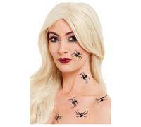 Smiffys Make-Up Fx 3D Spider Body Stickers (Pack Of 6) Black (One Size)