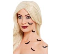 Smiffys Make-Up Fx Bat Body Stickers (Pack Of 6) Black (One Size)