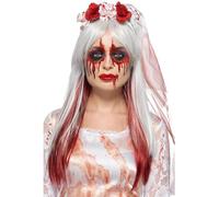 Smiffys Make-Up FX, Blood Drip Bride Kit, Aqua, Mu Face Paints, Blood Tube, Glitter Pot & Applicators, Cosmetics and Disguises Fancy Dress, Bride Dress Up Cosmetics & Disguises.