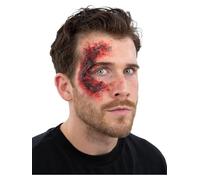 Smiffys Make Up FX Burn Paste 20g with Red Scab Blood Black Blood and Stipple Sponge Halloween Special Effects Face Body Makeup
