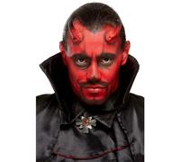 Halloween Stick On Red Demon Horns Devil Make-Up Kit