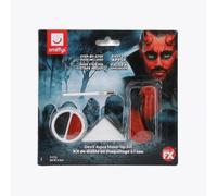 Halloween Stick On Red Demon Horns Devil Make-Up Kit