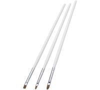 Smiffys Make-Up FX Essentials, White Brush Set, Pack of 3 Styles, Cosmetics and Disguises Fancy Dress, Cosmetic Dress Up Cosmetics & Disguises.