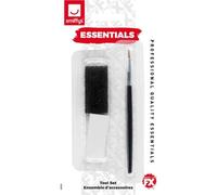 Smiffys Make-Up FX Essentials, Cosmetic Tool Set, with Precision Brush, Sponge & Stipple Sponge, Cosmetics and Disguises Fancy Dress, All Dress Up Cosmetics & Disguises.