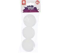 Smiffys Make-Up FX Essentials, Foam Cosmetic Sponges, White, 3Pk