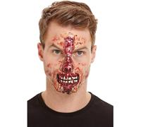 Smiffys Make-Up FX, Exposed Nose & Mouth, Red Latex Face Wound, Cosmetics and Disguises Fancy Dress, Zombie Dress Up Cosmetics & Disguises.