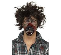Smiffys Make-Up FX, Foam Latex Werewolf, Brown Mouth Prosthetic, with Adhesive, Cosmetics and Disguises Fancy Dress, Animal Dress Up Cosmetics & Disguises.