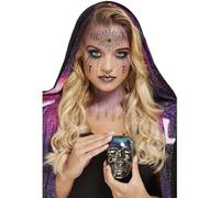 Smiffys Make-Up FX, Fortune Teller Kit, Aqua Gems, Glitter, Jewellery & Face Paints, Cosmetics and Disguises Fancy Dress, Halloween Fancy Dress Accessories Dress Up Cosmetics & Disguises.