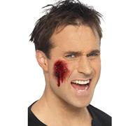Smiffys Make-Up FX, Gory Wounds, Red Self Adhesive, 12 Pieces, Cosmetics and Disguises Fancy Dress, Zombie Dress Up Cosmetics & Disguises.