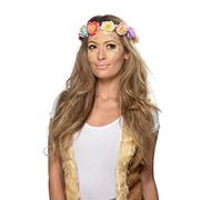 Smiffys Make-Up FX, Hippie Kit, Aqua, with, Multi- Facepaints, Crayon, 10 Stickers & Applicators, Cosmetics and Disguises Fancy Dress, Adult Dress Up Cosmetics & Disguises.
