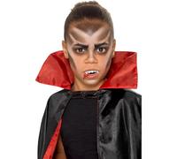 Kids Halloween Vampire Facepaint Kit 3 Colours Fangs Stipple Sponge & Brush