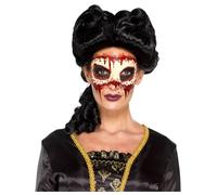 Smiffys Make-Up FX, Masquerade Face Off Prosthetic with Adhesive, Cosmetics and Disguises Fancy Dress, Halloween Dress Up Cosmetics & Disguises.