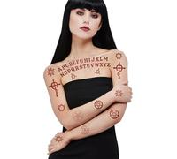 Smiffys Make Up FX Satanic Tattoo Transfers Womens