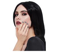 Smiffys Make-Up FX Spider Web Costume Eyelash & Nails Set