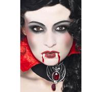 Smiffys Make-Up FX, Vampire Kit, White & Red Facepaint, Fangs, Blood Tube & Applicator, Cosmetics and Disguises Fancy Dress, Vampire Dress Up Cosmetics & Disguises., World Book Day