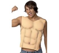Smiffy's Men's Muscle Chest , Flesh, Eva, One Size, 2256 - chest fancy dress mens male eva muscle comedy costume accessory adult