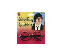 Smiffys Male School Boy Specs - Glasses Fancy Dress School Black Accessory New - glasses fancy dress schoolboy specs black accessory new smiffys nerd