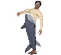 Smiffys Man-Eating Shark Costume, Grey