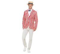Smiffys Men's 20s Barber Shop Costume Set in White | Size: Medium Smiffys White M