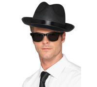 Smiffys 1920's 20s Black Fedora Hat Gangster Adults Mens Fancy Dress